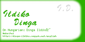 ildiko dinga business card